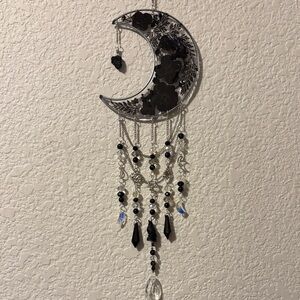 Black Crow Moon Suncatcher